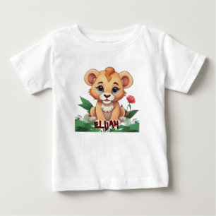 T-shirt Pour Bébé Wild One mignon Lion Jungle Thème