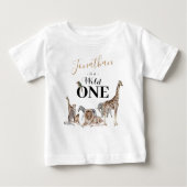 T-shirt Pour Bébé Wild One Safari premier anniversaire (Devant)