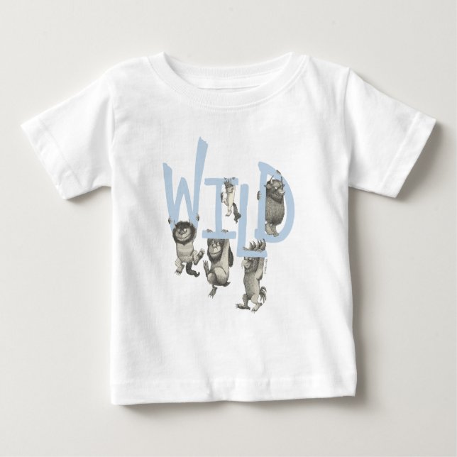 T-shirt Pour Bébé WILD | Wild Things et Max - Bleu (Devant)