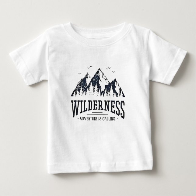 T-shirt Pour Bébé Wilderness Adventure Appelle (Devant)