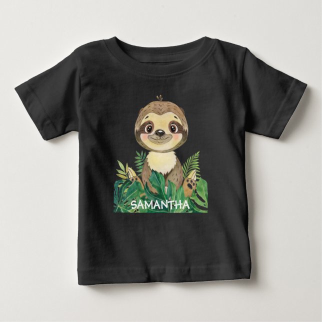 T-shirt Pour Bébé Wildlife Sloth Baby (Devant)