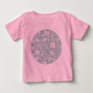 T-shirt Pour Bébé William Morris Grape Motif Turquoise Turquoise