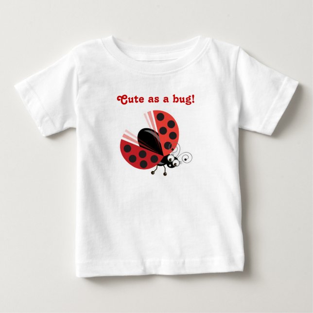 T-shirt Pour Bébé Wing-Nutz™_Ladybug_Sweet & Cute comme un bug ! (Devant)