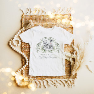 T-shirt Pour Bébé Winter Wonderland Animaux artistiques Baby 1er Noë