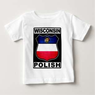 T-shirt Pour Bébé Wisconsin Polonais Américain