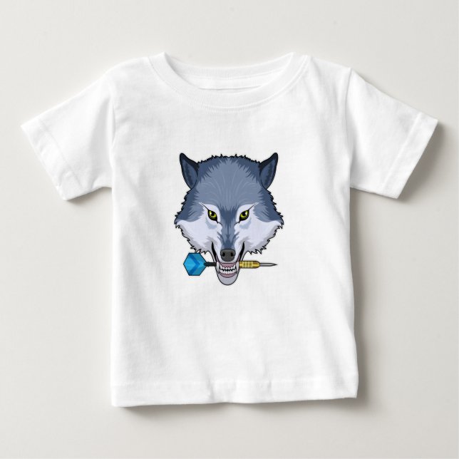 T-shirt Pour Bébé Wolf aux fléchettes avec Dart (Devant)