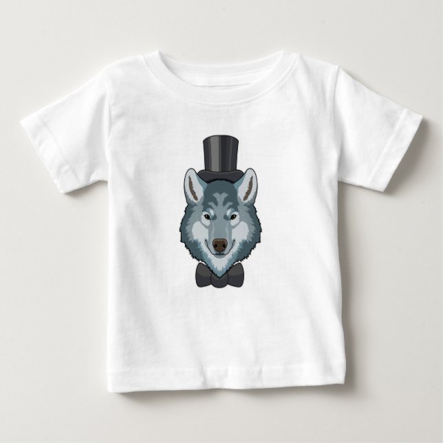 T-shirt Pour Bébé Wolf comme salle avec corse (Devant)