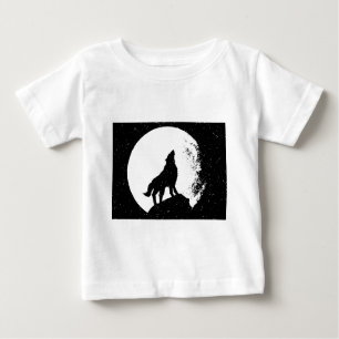 T-shirt Pour Bébé Wolf & Moon Silhoutte