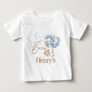 T-shirt Pour Bébé Woodland Bear Boy 1er Anniversaire Party Pastel
