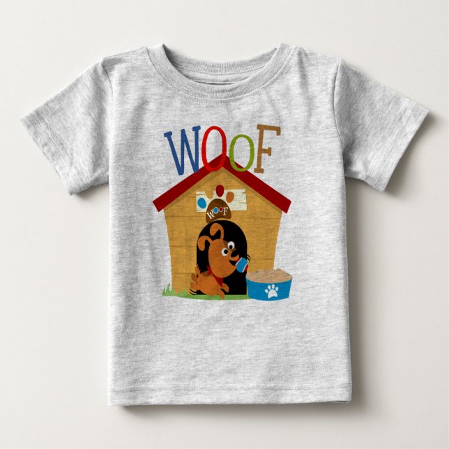 T-shirt Pour Bébé Woof Dog (Devant)