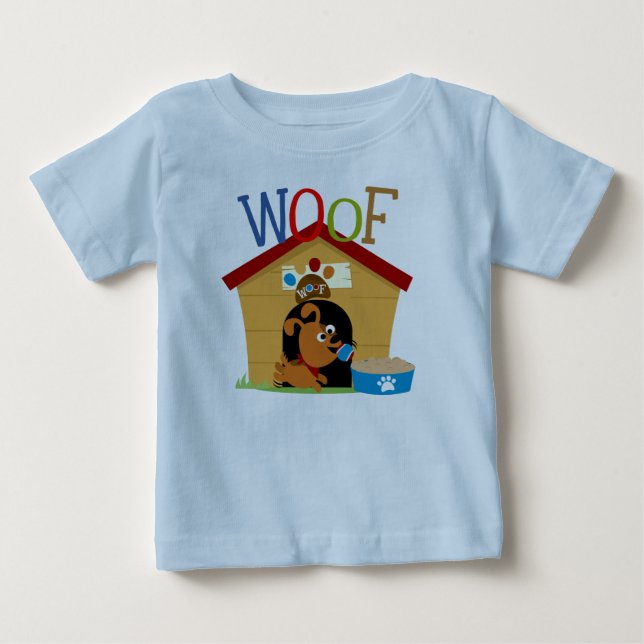 T-shirt Pour Bébé Woof Dog (Devant)