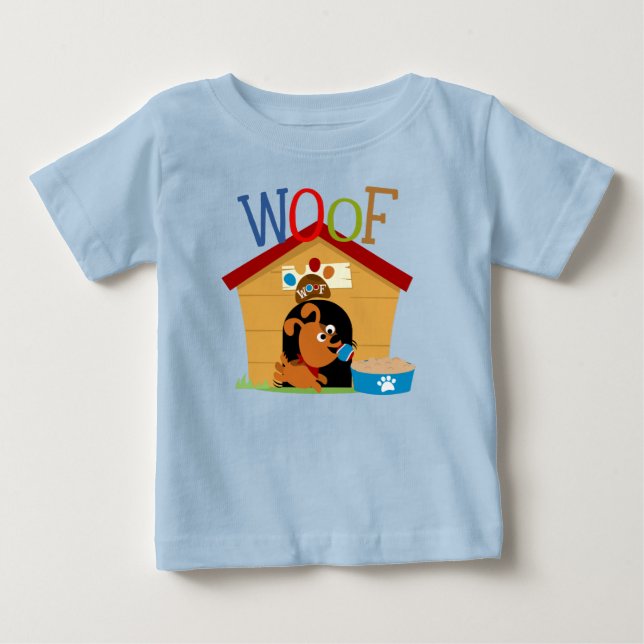 T-shirt Pour Bébé Woof Dog (Devant)