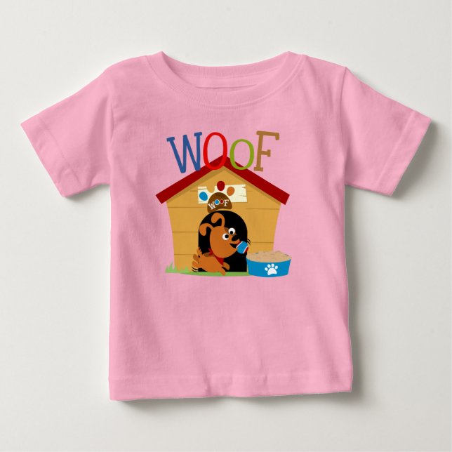 T-shirt Pour Bébé Woof Dog (Devant)