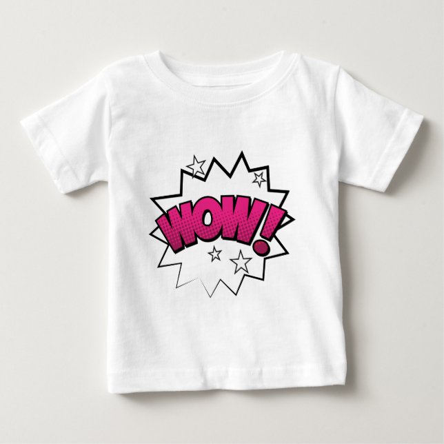 T-shirt Pour Bébé Wow comique (Devant)