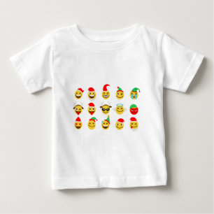 T-shirt Pour Bébé xmas émoji joyeux