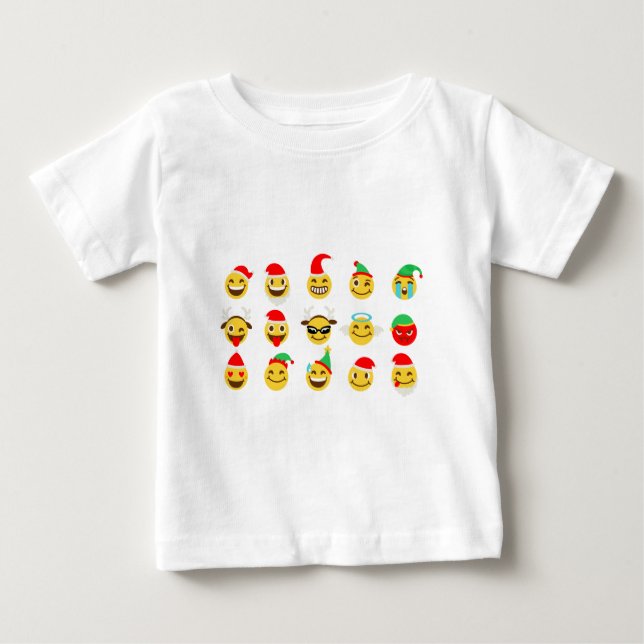 T-shirt Pour Bébé xmas émoji joyeux (Devant)