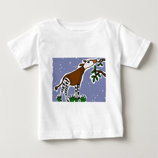 T-shirt Pour Bébé XX bande dessinée d'art d'okapi (Devant)