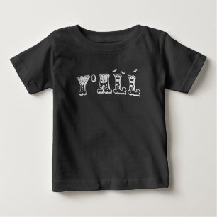 T-shirt Pour Bébé Y'all Halloween de l'Ouest avec des chaussures Elf