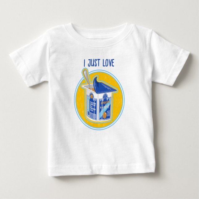 T-shirt Pour Bébé Yaourt d'abricot en pot (Devant)