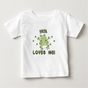 T-shirt Pour Bébé YaYa m'aime grenouille