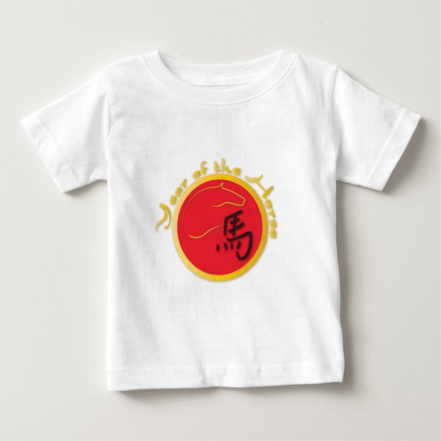 T-shirt Pour Bébé Year of the Horse Flame (Devant)