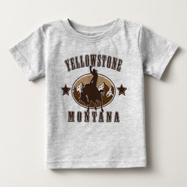 T-shirt Pour Bébé Yellowstone Montana (Devant)