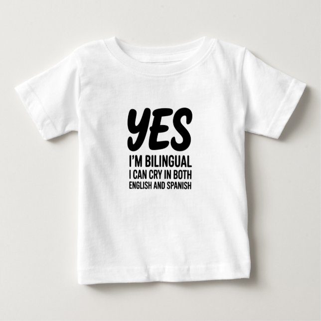 T-shirt Pour Bébé YES I'M BILINGUAL Infant Bodysuit Spanish/English (Devant)