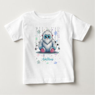 T-shirt Pour Bébé Yeti Festive Kawaii Cute Imprimer