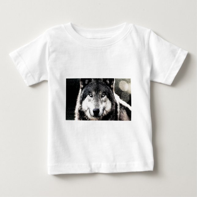 T-shirt Pour Bébé Yeux de loup (Devant)