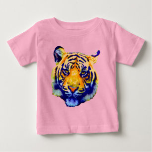 T-shirt Pour Bébé Yeux de Tigre Pop Art