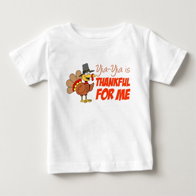 T-shirt Pour Bébé Yia-Yia Me Remercie (Devant)