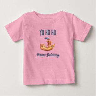 T-shirt Pour Bébé Yo Ho Ho Bateau de Pirate Personnalisé