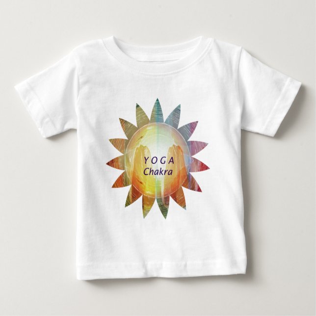 T-shirt Pour Bébé Yoga Chakra (Devant)
