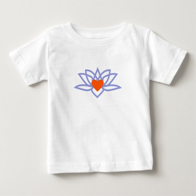 T-shirt Pour Bébé Yoga Lotus Heart (Devant)