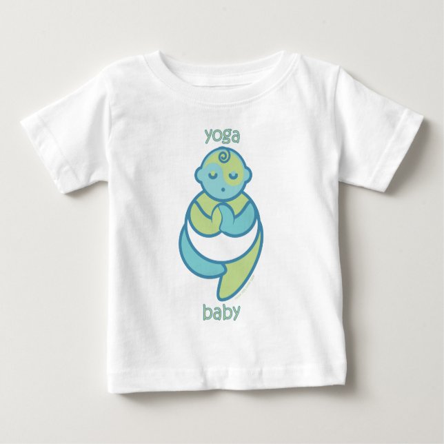 T-shirt Pour Bébé Yoga Speak Baby : Tree Pose Yoga Baby (Devant)