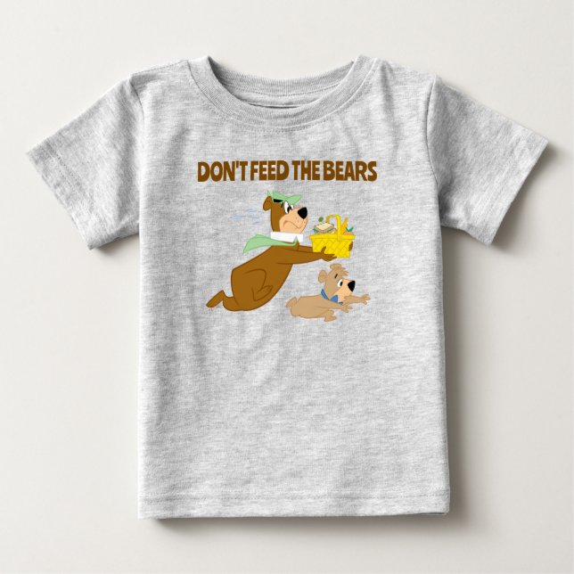 T-shirt Pour Bébé Yogi Bear et Boo-Boo Pique-nique Panique (Devant)