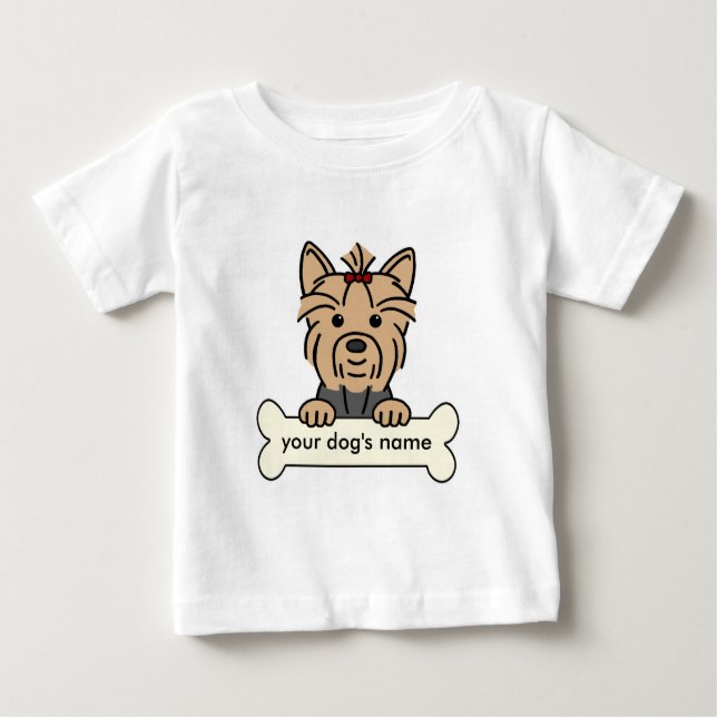 T-shirt Pour Bébé Yorkie personnalisé (Devant)