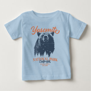 T-shirt Pour Bébé Yosemite Grizzly Bear California National Park