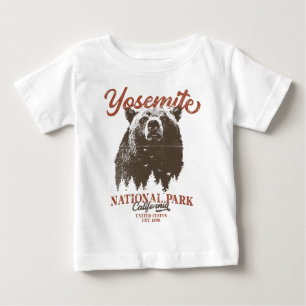 T-shirt Pour Bébé Yosemite Grizzly Bear California National Park