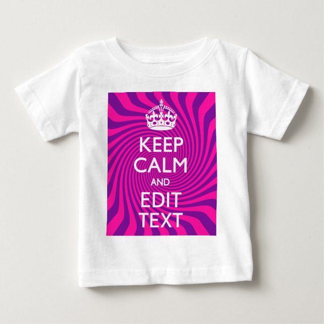 T-shirt Pour Bébé Your Keep Calm Saying on Hot Pink (Devant)