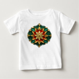 T-shirt Pour Bébé Yuletide Opulence : Threads dorés de Noël