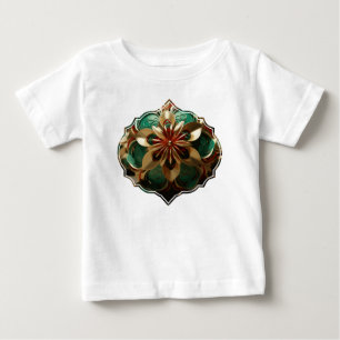 T-shirt Pour Bébé Yuletide Opulence : Threads dorés de Noël