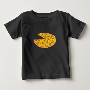 T-shirt Pour Bébé Yummy en découpe de pizza dessin