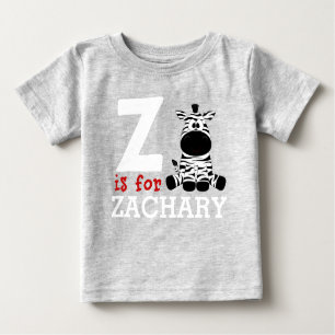 T-shirt Pour Bébé Z est pour le nom de Zachary et d'enfants