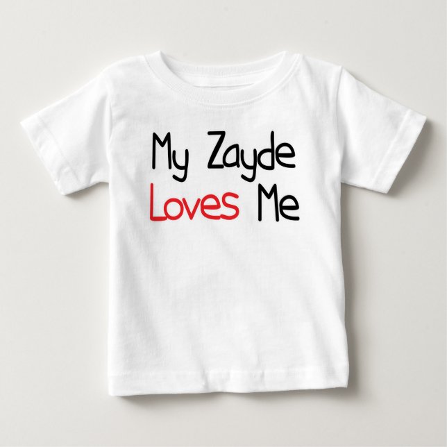 T-shirt Pour Bébé Zayde m'aime (Devant)