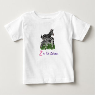 T-shirt Pour Bébé Zebra mignonne Animal Girls