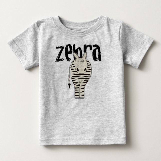 T-shirt Pour Bébé Zèbre (Devant)