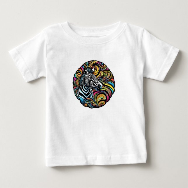 T-shirt Pour Bébé Zèbre 1 (Devant)