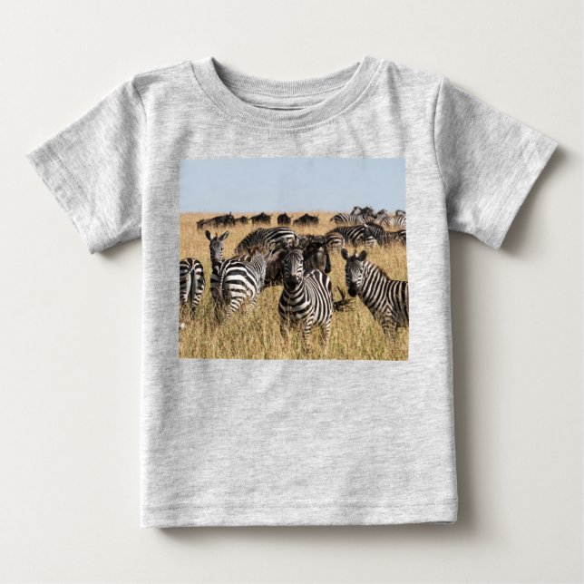T-shirt Pour Bébé Zèbre de Grant (Devant)