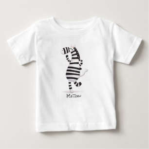 T-shirt Pour Bébé Zèbre Nouveau-né Danse Heureux Bébé